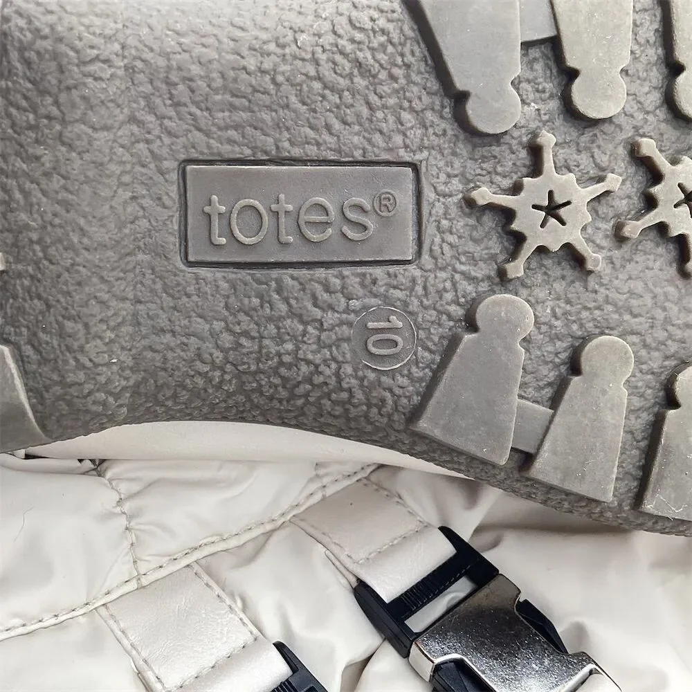 Totes Women's Ivory Waterproof‎ Mid-Calf Snow Boots Size 10 Winter Casual